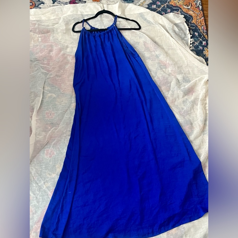 Cynthia rowley royal blue maxi dress, braided strap worn once
